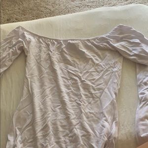 Long sleeve off the shoulder